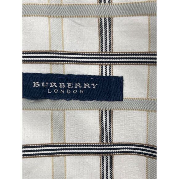 Burberry London Men Plaid Long Sleeve Button Down Shirt Size L - Picture 7 of 9
